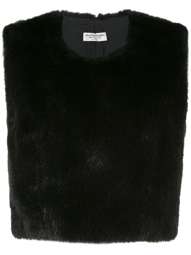 COMME DES GARÇONS faux fur top