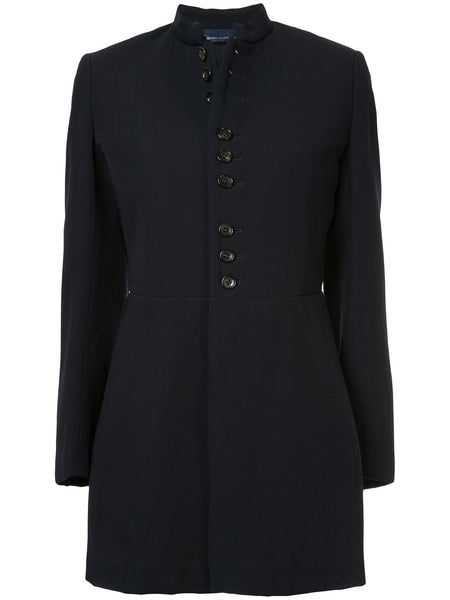 COMME DES GARÇONS button pinstripe coat