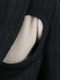 COMME DES GARÇONS Homme Plus pinstripe holes blazer