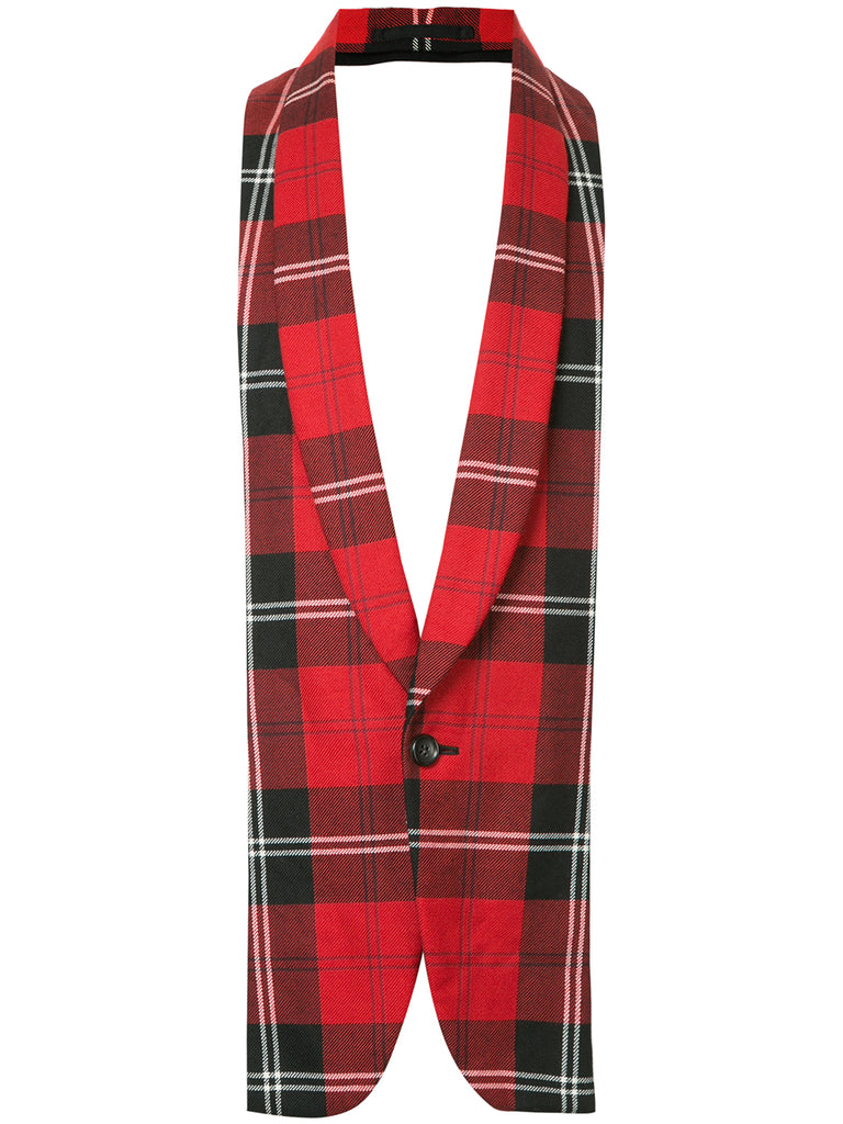 COMME DES GARÇONS Homme Plus tartan deconstructed waistcoat