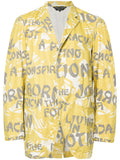 COMME DES GARÇONS Homme Plus oriental text print blazer