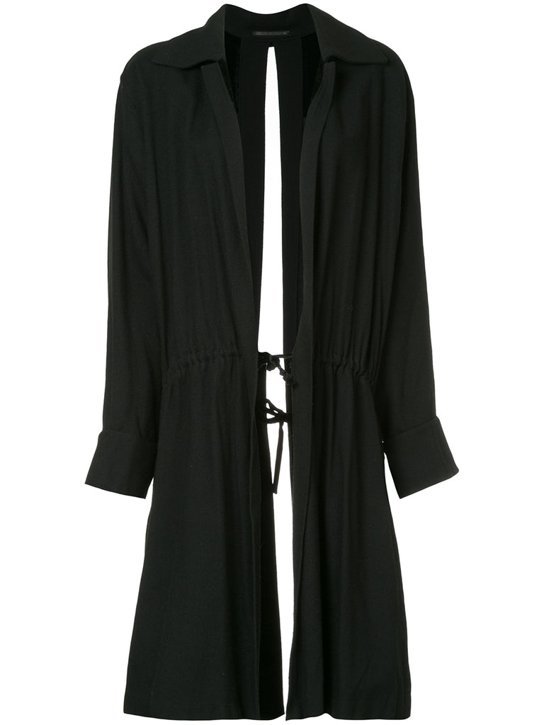 YOHJI YAMAMOTO deconstructed drawstring coat