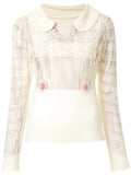 COMME DES GARÇONS crochet appliquée blouse
