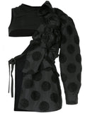 COMME DES GARÇONS fuzzy dots deconstructed jacket