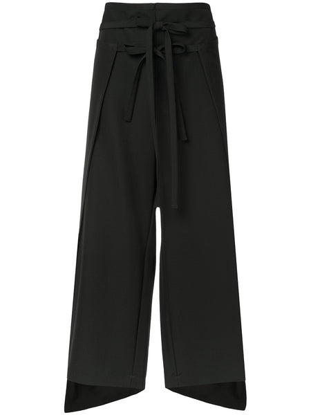 COMME DES GARÇONS tied wide-legged cropped pants