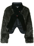 ISSEY MIYAKE corduroy and faux fur jacket
