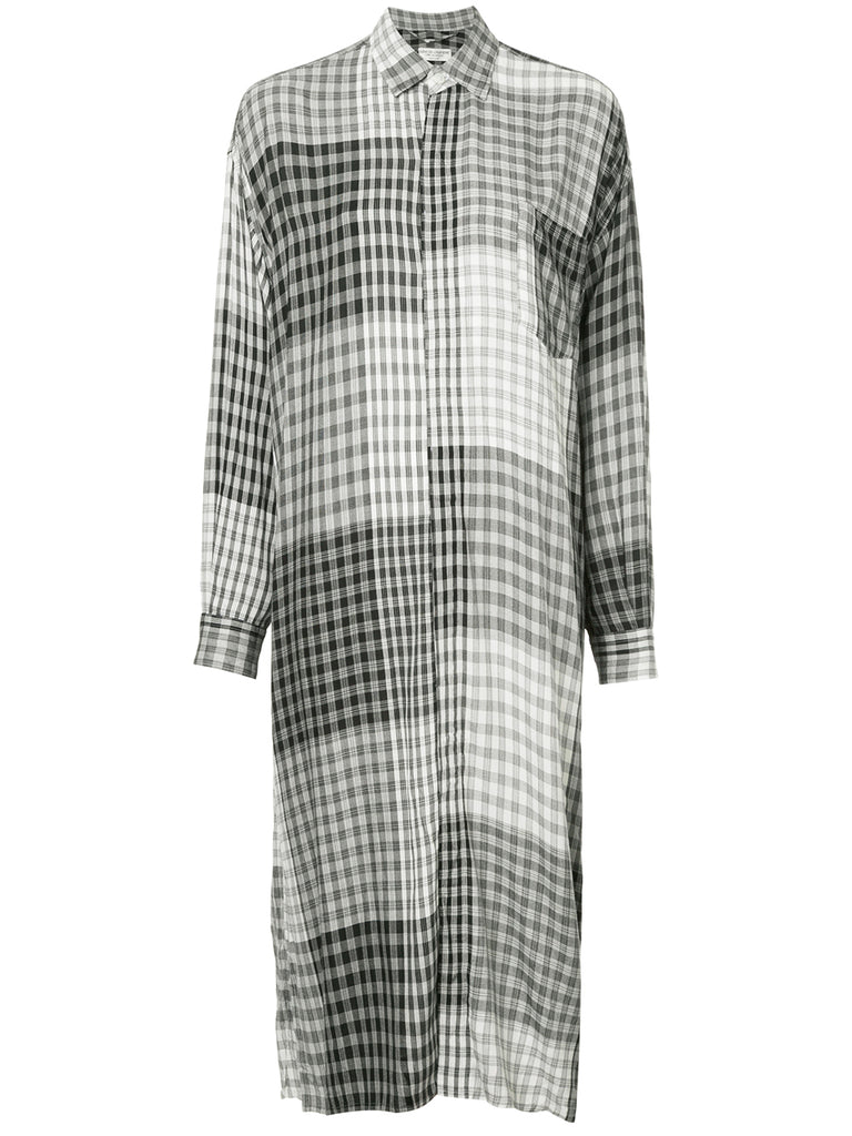 COMME DES GARÇONS oversized checked shirt dress