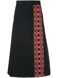 COMME DES GARÇONS VINTAGE checked-panel A-line midi skirt