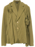 COMME DES GARÇONS VINTAGE knot-detail striped blazer