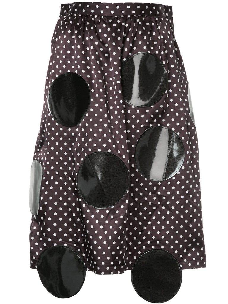 JUNYA WATANABE COMME DES GARÇONS appliquéd polka-dot skirt