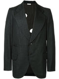 COMME DES GARÇONS Homme Plus hole patches glittery blazer