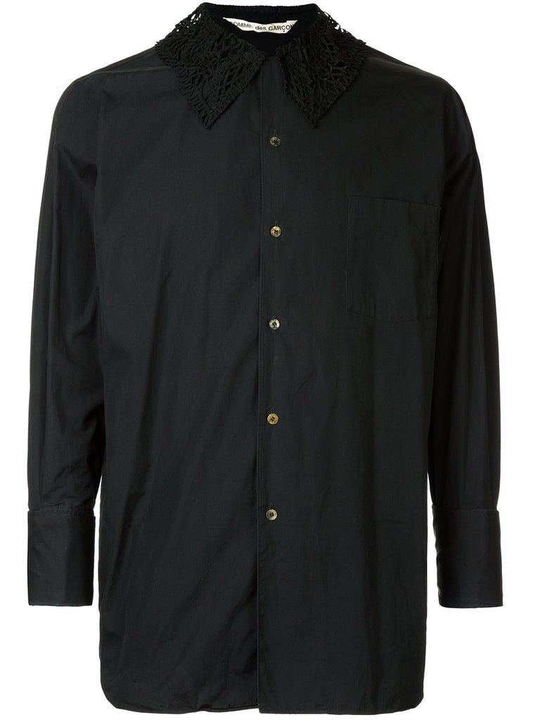 COMME DES GARÇONS crochet collar shirt