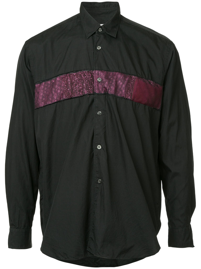 COMME DES GARÇONS SHIRT glittery stripe shirt