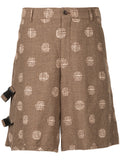 COMME DES GARÇONS Homme Plus gingham dots buckled shorts