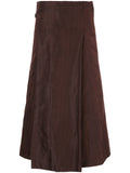 COMME DES GARÇONS pinstripe wrap flared skirt