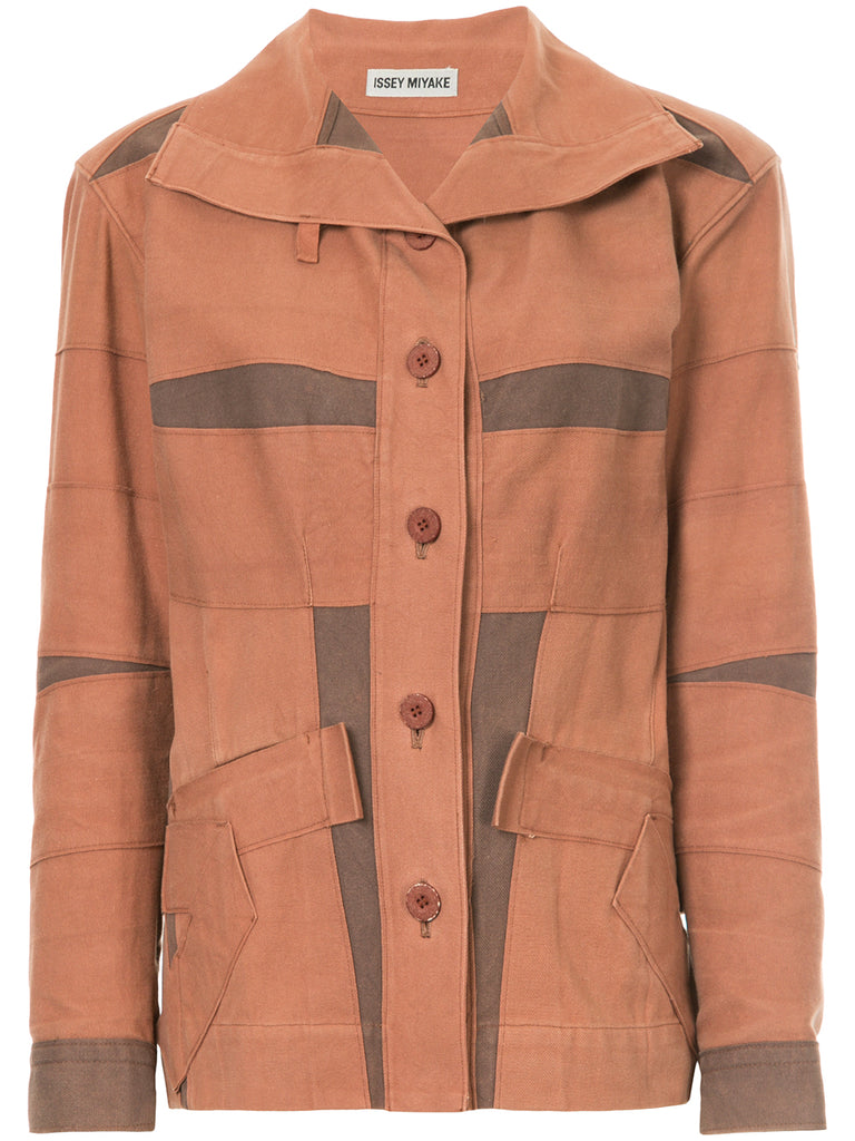 ISSEY MIYAKE colour-block fitted jacket