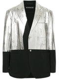 ISSEY MIYAKE two-tone metallic blazer