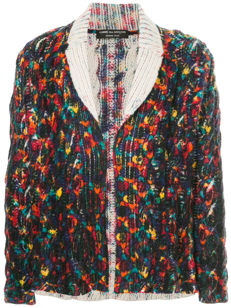 COMME DES GARÇONS Homme Plus psychedelic-knit cardigan