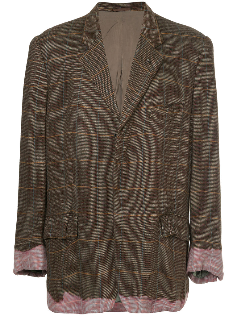 COMME DES GARÇONS Homme Plus dip-dyed oversized checked blazer