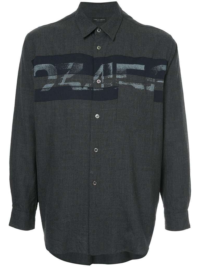 COMME DES GARÇONS Homme Plus faded number print shirt