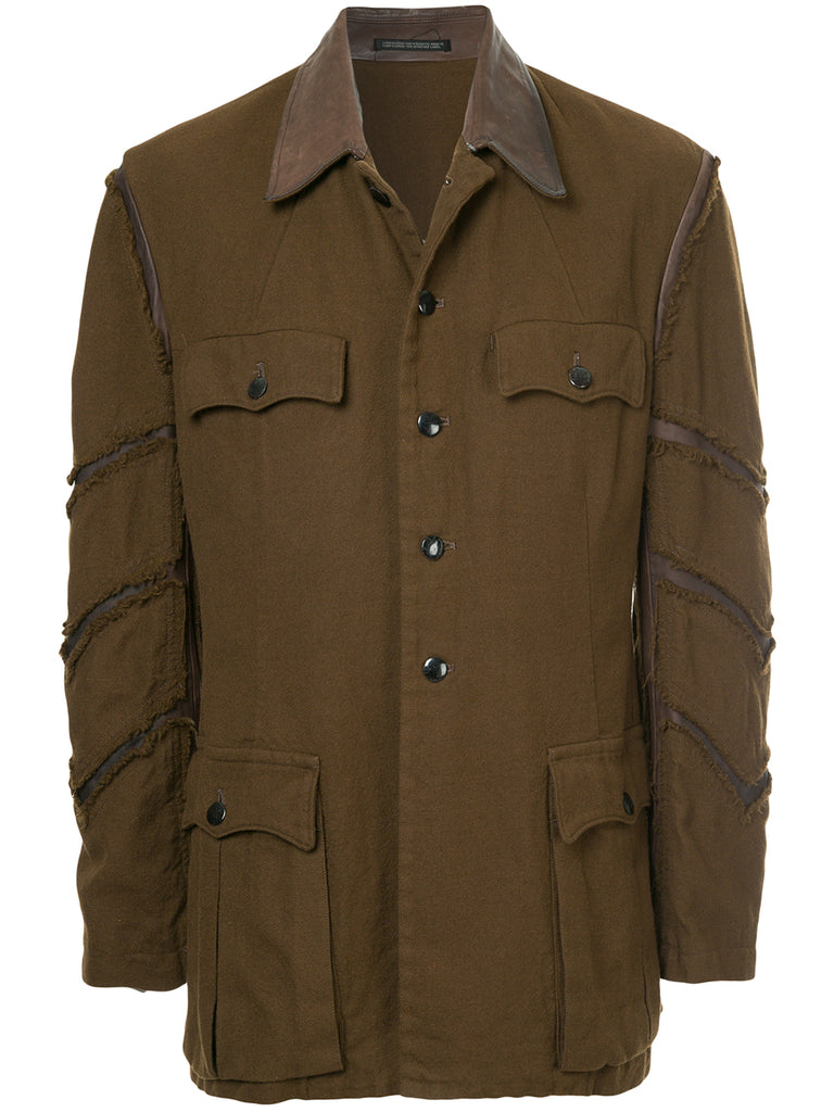 YOHJI YAMAMOTO Pour Homme distressed-detail utility jacket