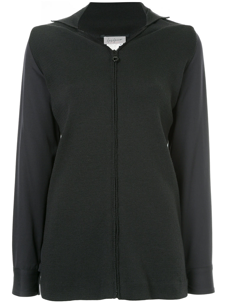 YOHJI YAMAMOTO Knit panel zip up jacket