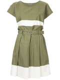 ISSEY MIYAKE colour block skirt suit