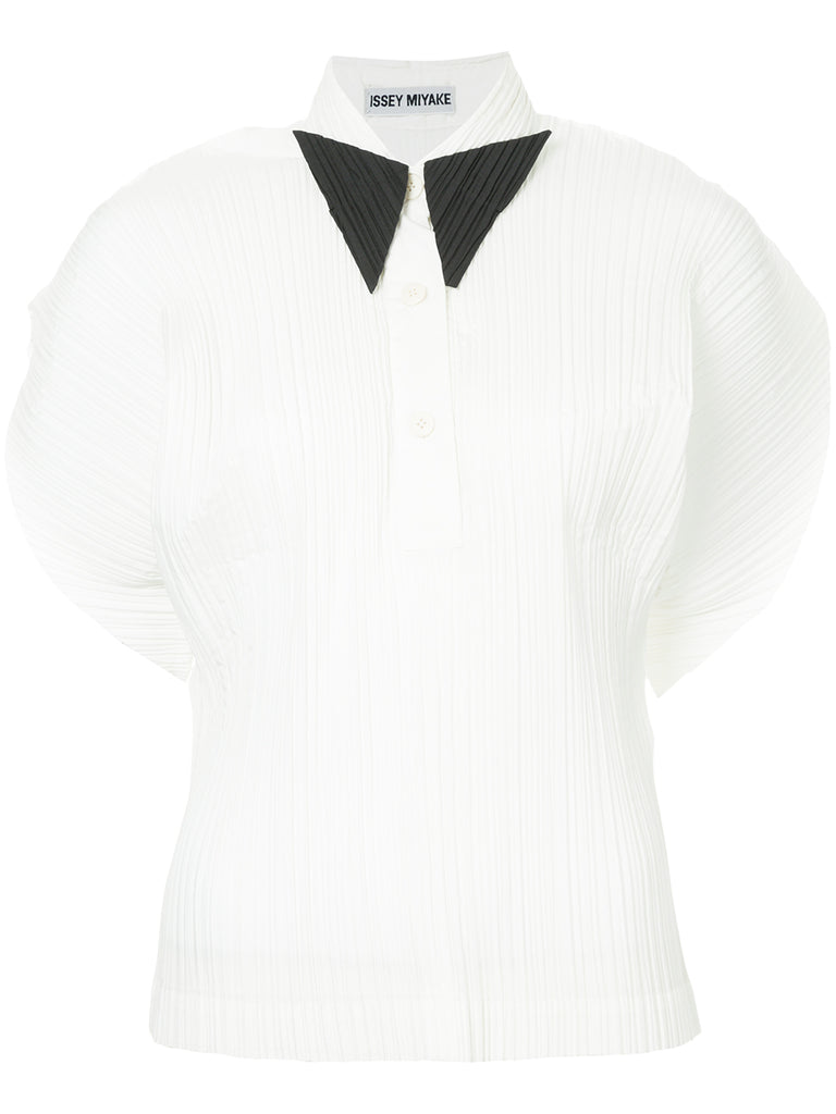 ISSEY MIYAKE bow tie detail shirt