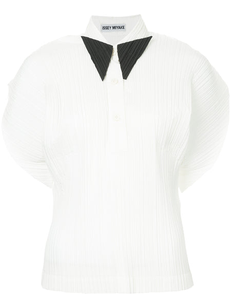 ISSEY MIYAKE bow tie detail shirt