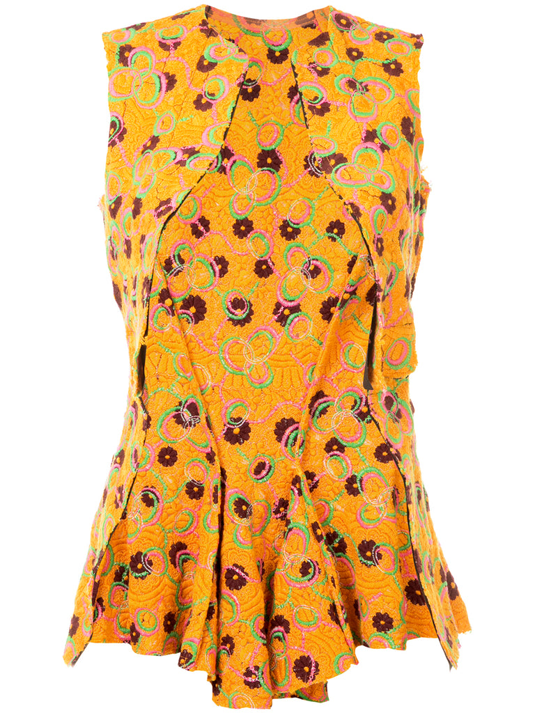 COMME DES GARÇONS embroidered vest top