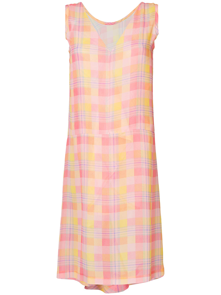 COMME DES GARÇONS semi sheer plaid dress