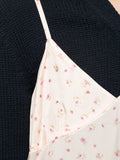 COMME DES GARÇONS floral dress with attached cardigan