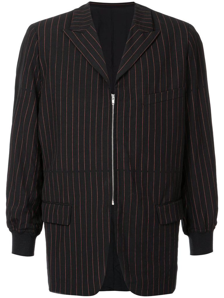 COMME DES GARÇONS Homme Plus pinstripe zip-up blazer