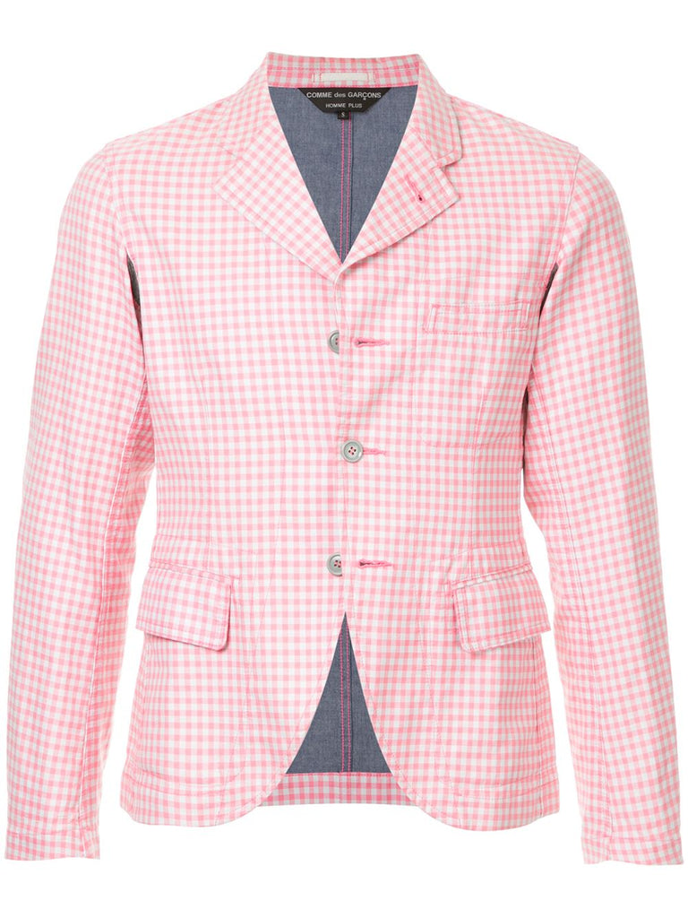 COMME DES GARÇONS Homme Plus cropped slim-fit gingham jacket