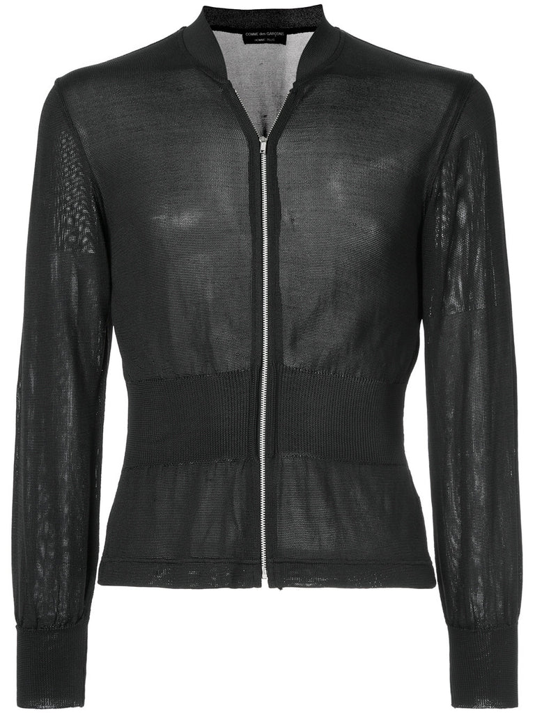 COMME DES GARÇONS Homme Plus fine-knit zip-up cardigan