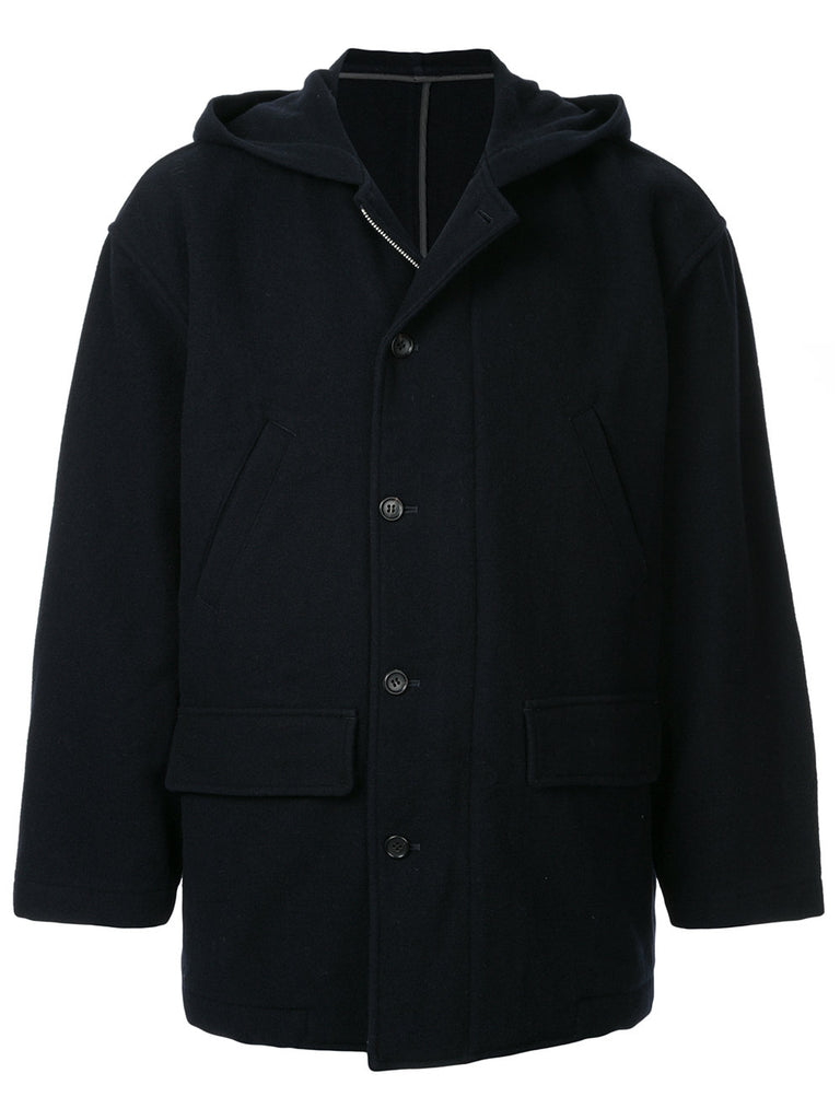 COMME DES GARÇONS Homme hooded single-breasted jacket