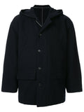 COMME DES GARÇONS Homme hooded single-breasted jacket