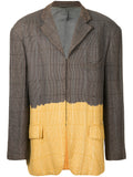 COMME DES GARÇONS Homme Plus bleached bottom plaid blazer
