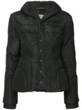 YOHJI YAMAMOTO silk collar puffer jacket
