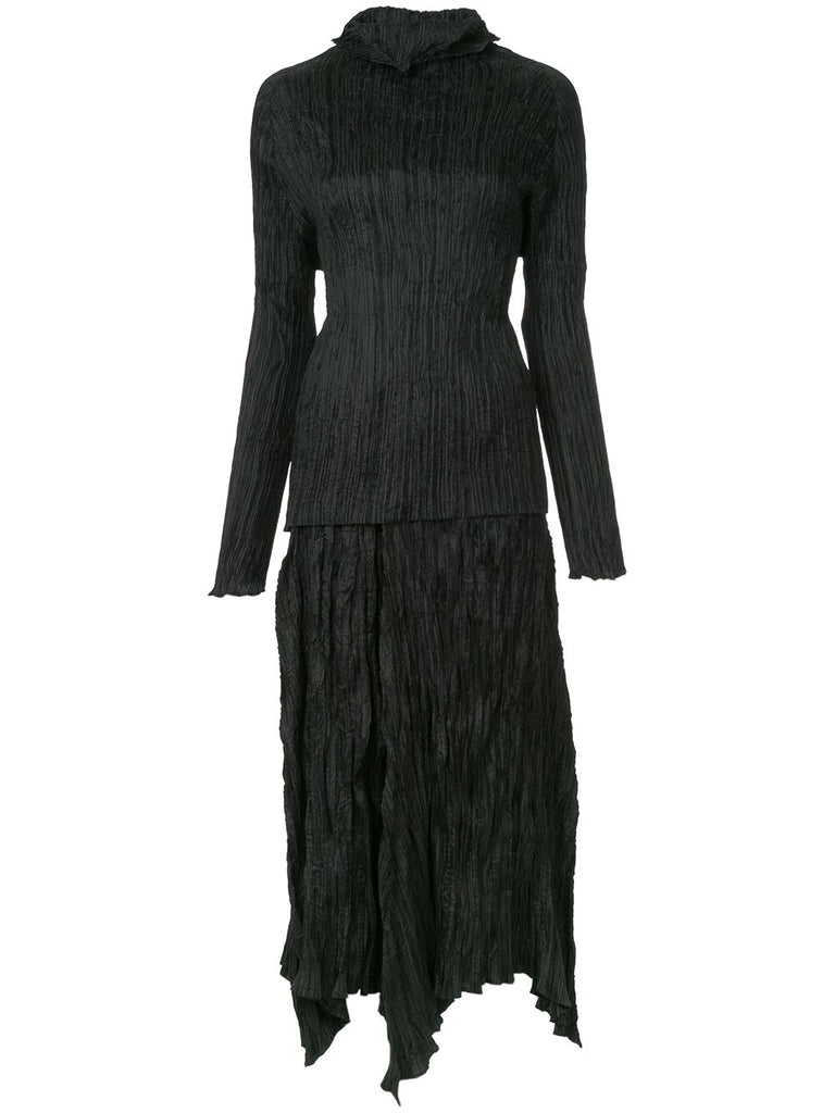 ISSEY MIYAKE pleated skirt suit