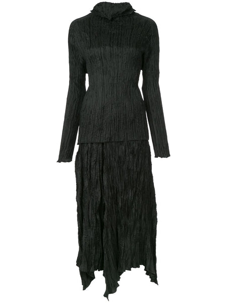 ISSEY MIYAKE pleated skirt suit