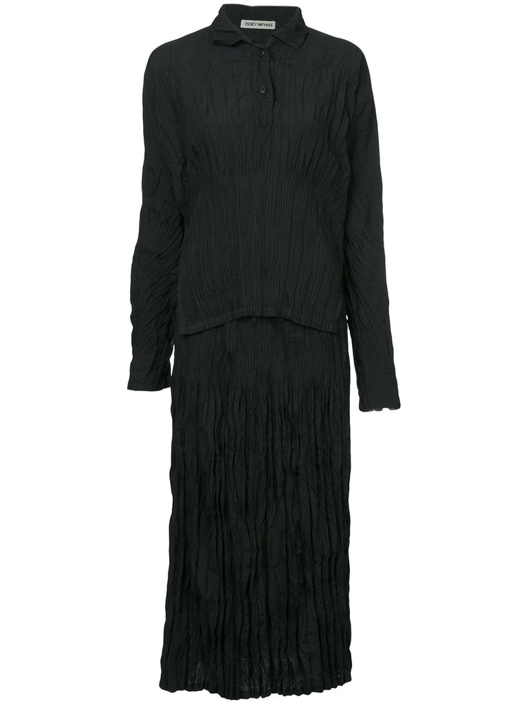 ISSEY MIYAKE pleated skirt suit