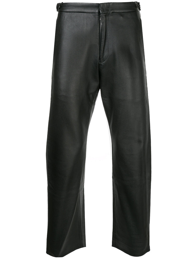 COMME DES GARÇONS Homme Plus leather effect cropped trousers