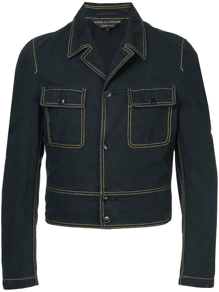 COMME DES GARÇONS Homme Plus gold stitch cropped jacket