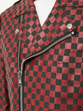 COMME DES GARÇONS checked biker jacket