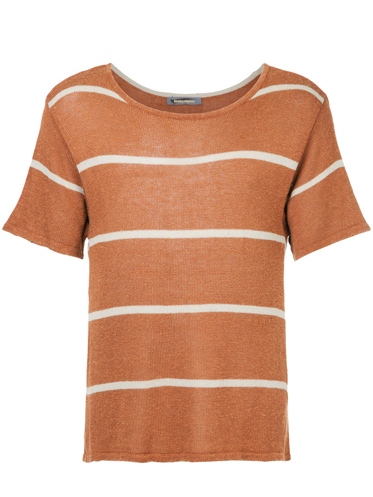 ISSEY MIYAKE striped knitted T-shirt