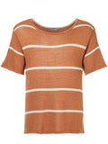 ISSEY MIYAKE striped knitted T-shirt