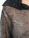 COMME DES GARÇONS rubberised flower sheer dress