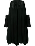 YOHJI YAMAMOTO off-shoulder flared dress