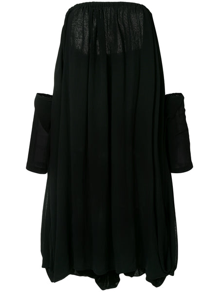 YOHJI YAMAMOTO off-shoulder flared dress